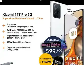 Xiaomi 11t pro 5g offerta