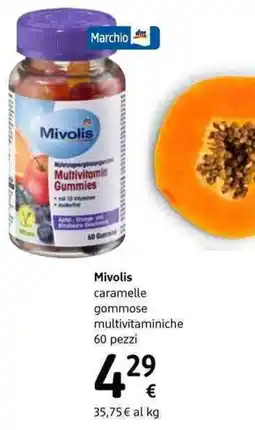 dm drogerie markt Mivolis caramelle gommose multivitaminiche 60 pezzi offerta