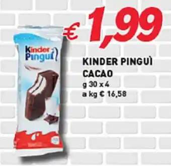 Coal Kinder pinguì cacao offerta