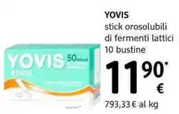 dm drogerie markt Yovis stick orosolubili di fermenti lattici 10 bustine offerta