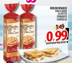 Il Genio Supermercato Mulino bianco pan carre 24 fette formato famiglia offerta