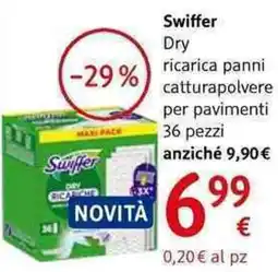 dm drogerie markt Swiffer Dry ricarica panni catturapolvere per pavimenti 36 pezzi offerta