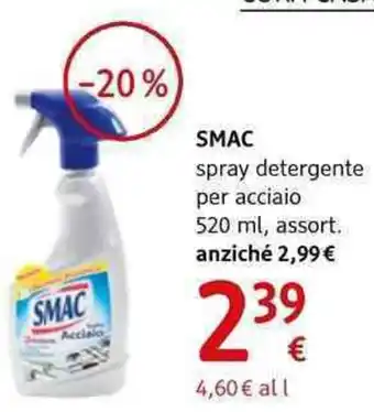 dm drogerie markt SMAC spray detergente per acciaio 520 ml, assort. anziché offerta