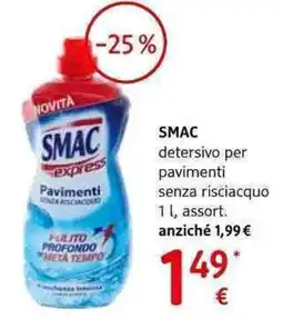 dm drogerie markt SMAC detersivo per pavimenti senza risciacquo offerta