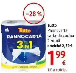 dm drogerie markt Tutto Pannocarta carta da cucina 2 rotoli offerta