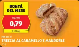 ALDI Pan del dì treccia al caramello e mandorle offerta