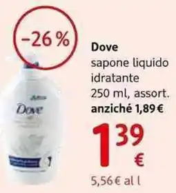 dm drogerie markt Dove sapone liquido idratante assort. offerta