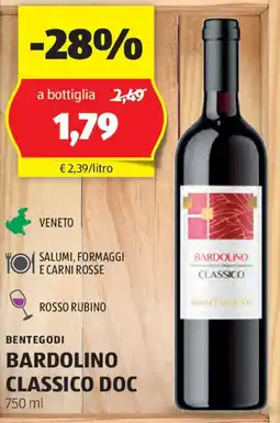 ALDI Bentegodi bardolino classico doc offerta