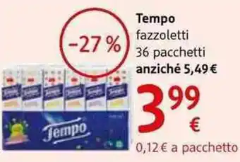 dm drogerie markt Tempo fazzoletti 36 pacchetti offerta