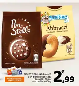 Conad Biscotti mulino bianco pan di stelle/abbracci/ ritornelli -  nascondini - offerta