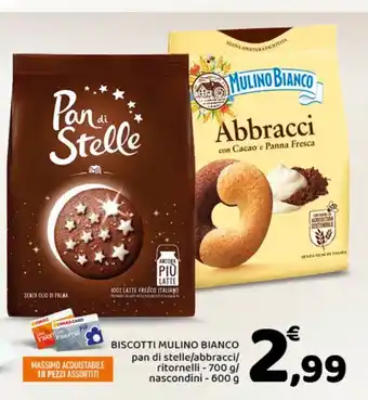 Conad Biscotti mulino bianco pan di stelle/abbracci/ ritornelli -  nascondini - offerta