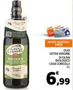 Conad Olio extra vergine di oliva biologico casa coricelli offerta