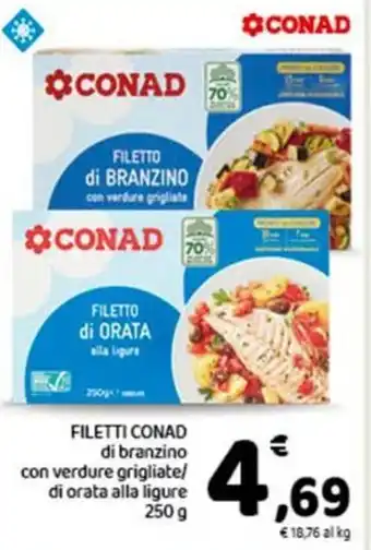 Conad Filetto conad di branzino con verdure grigliate/ di orata alla ligure offerta