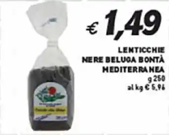 Coal Lenticchie nere beluga bontà mediterranea offerta