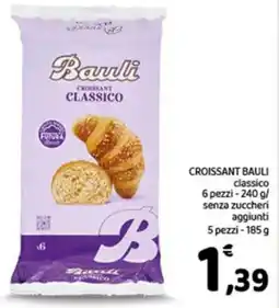 Conad Croissant bauli classico 6 pezzi - 240 g/ senza zuccheri aggiunti 5 pezzi - offerta