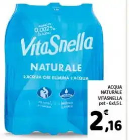 Conad Acqua naturale vitasnella pet - offerta