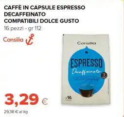 Tigre Consilia caffè in capsule espresso decaffeinato compatibili dolce gusto offerta