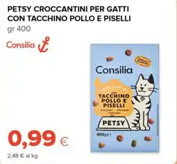 Tigre Consilia petsy croccantini per gatti con tacchino pollo e piselli offerta