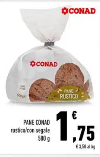 Conad PANE CONAD rustico/con segale offerta