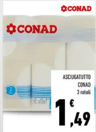 Conad Asciugatutto conad 3 rotoli offerta