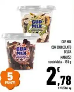 Conad Cup mix con cioccolato belga manuzzi verde/viola- offerta