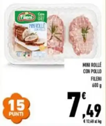 Conad Mini rollé con pollo fileni offerta