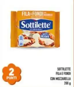 Conad Sottilette fila e fondi con mozzarella offerta