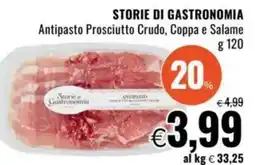 Famila STORIE DI GASTRONOMIA Antipasto Prosciutto Crudo, Coppa e Salame offerta