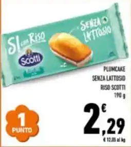 Conad Plumcake senza lattosio riso scotti offerta