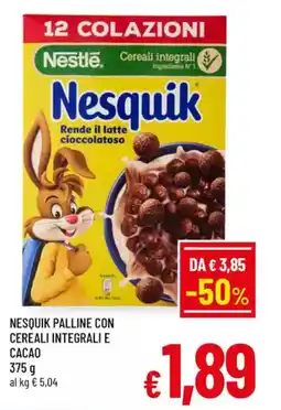 A&O Nesquik palline con cereali integrali e cacao offerta