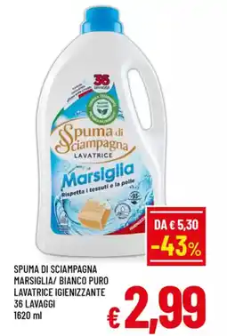 A&O Spuma di sciampagna marsiglia/ bianco puro lavatrice igienizzante offerta