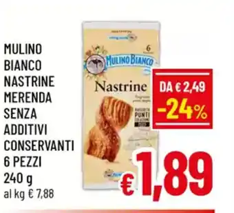 A&O Mulino bianco nastrine merenda senza additivi conservanti offerta