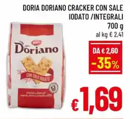 A&O Doria doriano cracker con sale iodato/integrali offerta