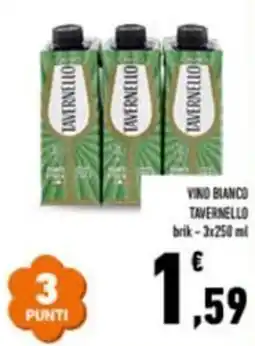 Conad Vino bianco tavernello brik- offerta