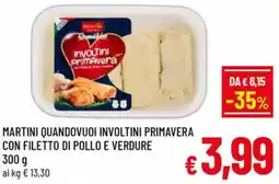 A&O Martini quandovuoi involtini primavera con filetto di pollo e verdure offerta