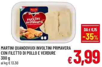 A&O Martini quandovuoi involtini primavera con filetto di pollo e verdure offerta