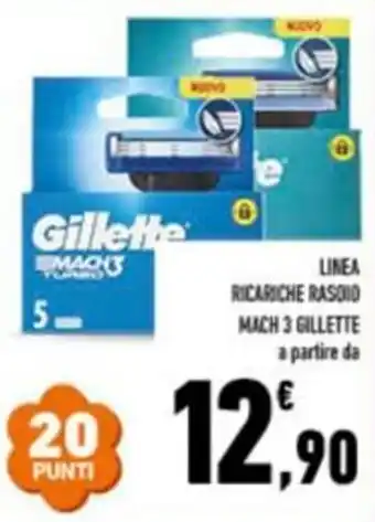 Conad Linea ricariche rasoio mach 3 gillette a partire da offerta