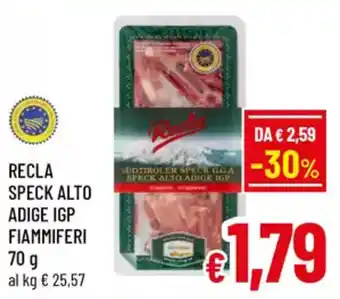 A&O RECLA Speck alto adige igp fiammiferi offerta