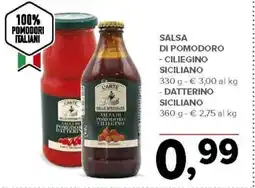 Todis Salsa di pomodoro ciliegino siciliano datterino siciliano offerta