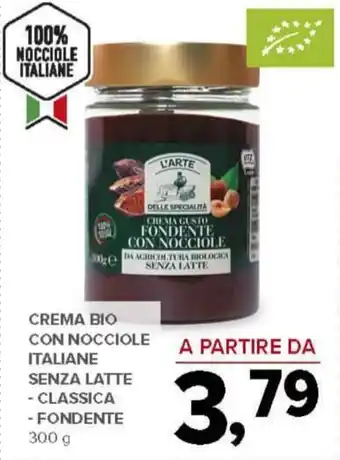 Todis Crema bio con nocciole italiane senza latte - classica -fondente offerta