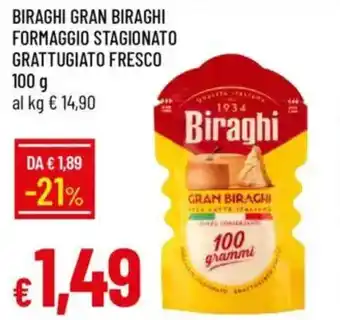 IperFamila Biraghi gran biraghi formaggio stagionato grattugiato fresco offerta