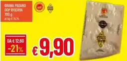 IperFamila Grana padano dop riserva offerta