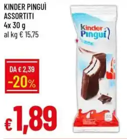 IperFamila Kinder pinguì assortiti offerta