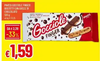 IperFamila Pavesi gocciole finger biscotti con gocce di cioccolato offerta