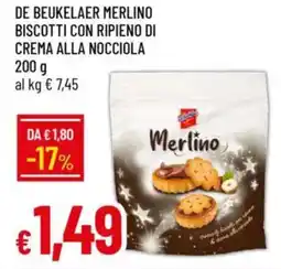 IperFamila De beukelaer merlino biscotti con ripieno di crema alla nocciola offerta