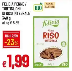 IperFamila Felicia penne / tortiglioni di riso integrale offerta