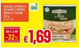 IperFamila Casa della piada la bio kamut formato medio m 3 piadine offerta