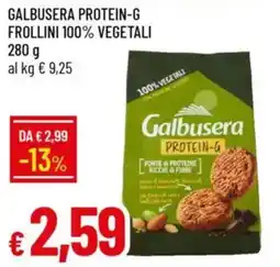 IperFamila Galbusera protein-g frollini 100% vegetali offerta