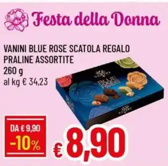 IperFamila Vanini blue rose scatola regalo praline assortite offerta