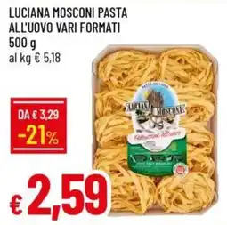 IperFamila Luciana mosconi pasta all'uovo vari formati offerta